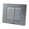 Wirquin Essential Dual Flush Plate - Matt Chrome