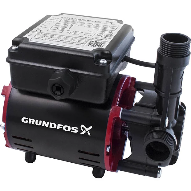 Grundfos SSR2-2.0 C Single Impeller Regenerative Shower Booster Pump 2.0 Bar - Image 2