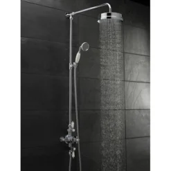 Hudson Reed Triple Exposed Thermostatic Shower Valve W/ Luxury Rigid Riser Kit