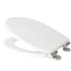 Croydex Anti-Bacterial Thermoset Toilet Seat With Slow-Close Easy-Fit Hinge - Gloss White