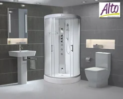 AquaLusso - Alto 80 - 800 X 800mm Quadrant Steam Shower - Polar White