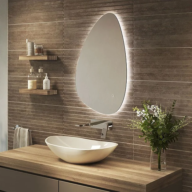 Arezzo 550 X 800mm Teardrop LED Backlit Bathroom Mirror With Anti-Fog - Image 2