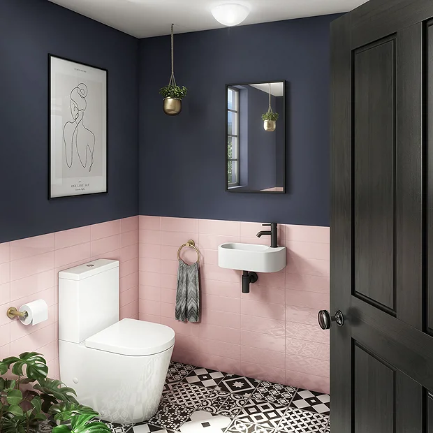 Arezzo 400 X 215mm Curved Wall Hung Cloakroom Basin - Matt White - Image 3