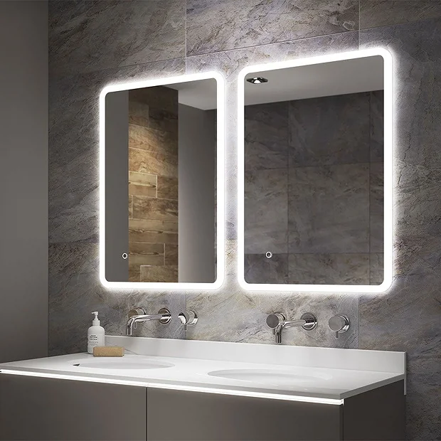Arezzo 800 X 600mm Ultra Slim LED Illuminated Bathroom Mirror With Anti-Fog - Image 3