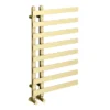 Arezzo Brushed Brass 800 X 500mm 8 Bars Designer Heated Towel Rail