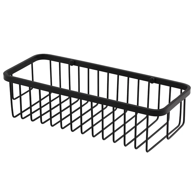 Arezzo Matt Black 300mm Wire Shower Basket - Image 3
