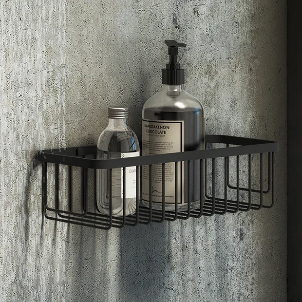 Arezzo Matt Black 300mm Wire Shower Basket - Image 2