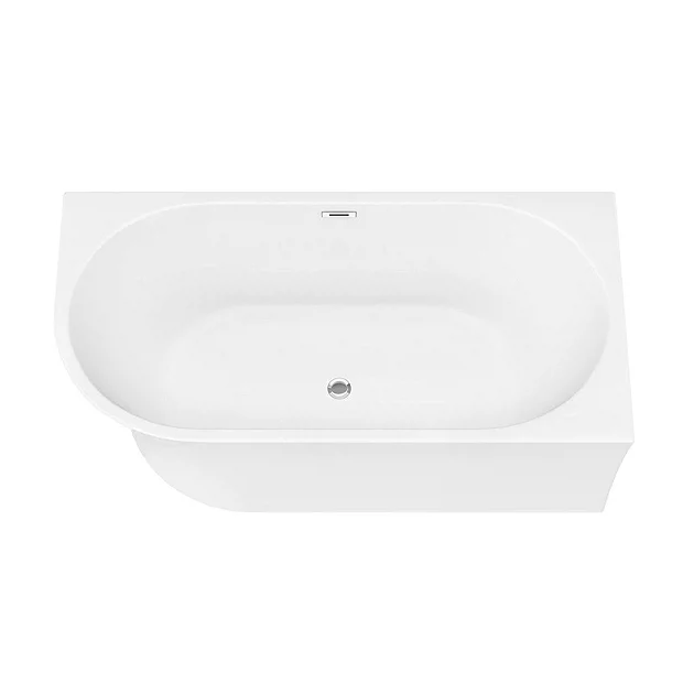 Arezzo 1500 X 750 Modern Curved Corner Bath - Image 5