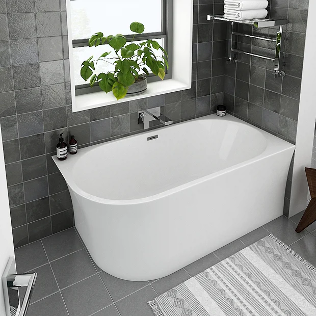 Arezzo 1500 X 750 Modern Curved Corner Bath - Image 2