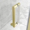 Toreno Brushed Brass 1000 X 900mm Sliding Door Shower Enclosure Without Tray