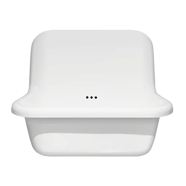Chatsworth 600mm Roll Top Wall Hung Basin With Upstand Gloss White