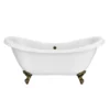 Earl 1750 Double Ended Roll Top Slipper Bath + Antique Brass Leg Set