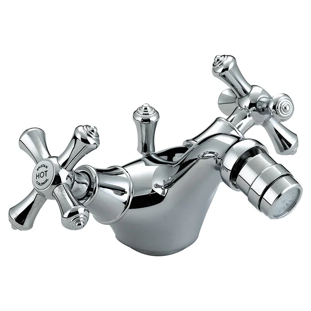 Bristan - Colonial Mono Bidet Mixer W/ Pop Up Waste - Chrome Plated