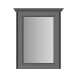 Heritage Caversham Single Door Mirror Wall Cabinet - Graphite