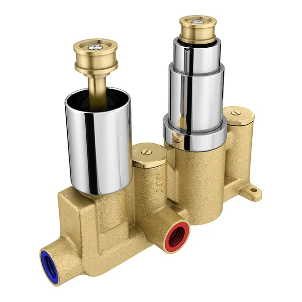 Bosa Modern Twin Concealed Thermostatic Shower Valve - Image 3