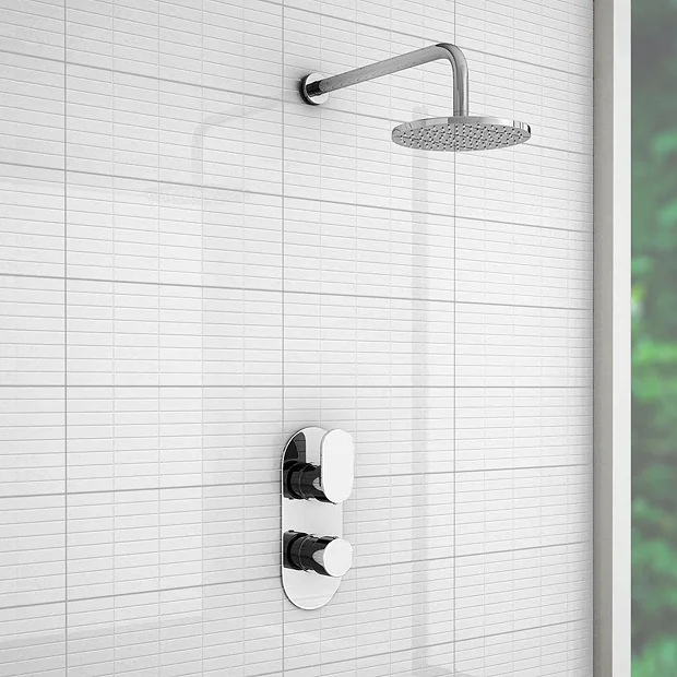 Bosa Modern Twin Concealed Thermostatic Shower Valve - Image 4