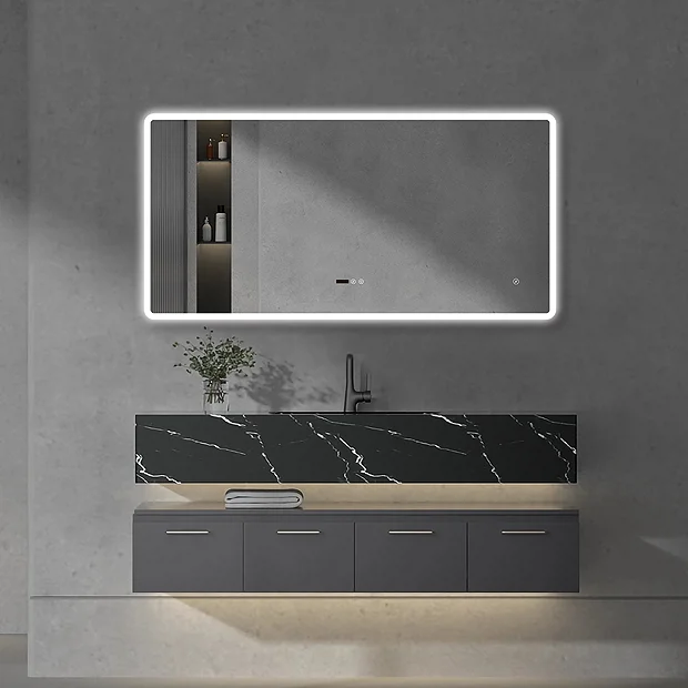 Toreno 1200 X 600mm Bluetooth LED Illuminated Mirror Inc. Anti-Fog, Shaver Socket & Touch Sensor - Image 2