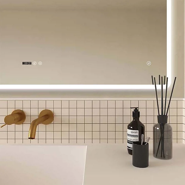Toreno 1200 X 600mm Bluetooth LED Illuminated Mirror Inc. Anti-Fog, Shaver Socket & Touch Sensor
