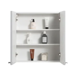 Montrose 600mm White Mirrored Cabinet With Chrome Handles
