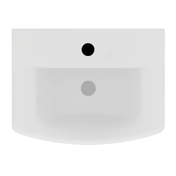 Nuie Asselby Cloakroom Basin 1TH With Pedestal (500 X 375mm)