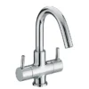 Bristan - Prism Contemporary 2 Handle Basin Mixer (no Waste) - Chrome