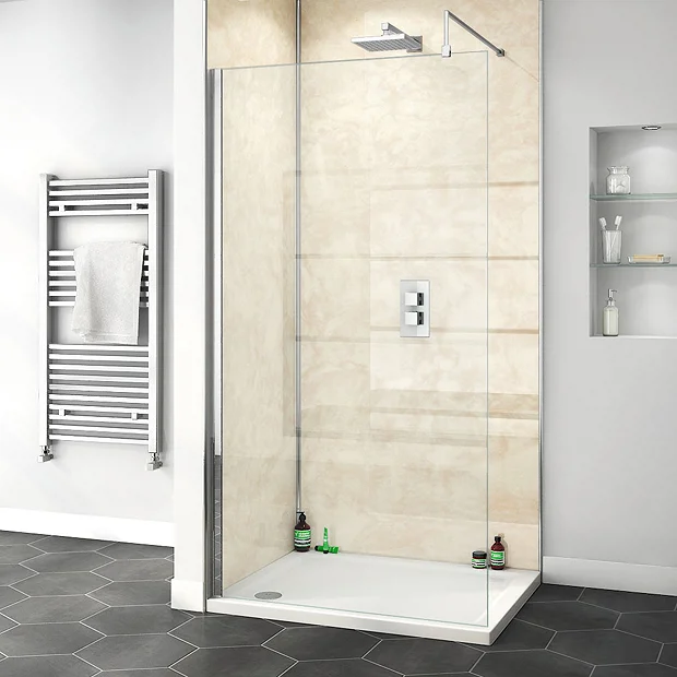 Orion Travertine Marble Shower Wall Panel - 2400 X 1000mm