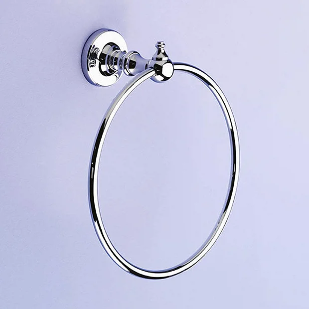 Silverdale Luxury Berkeley Towel Ring - Polished Chrome