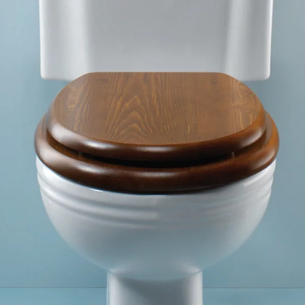 Silverdale Traditional Luxury Dark Oak Wooden Toilet Seat - Image 2