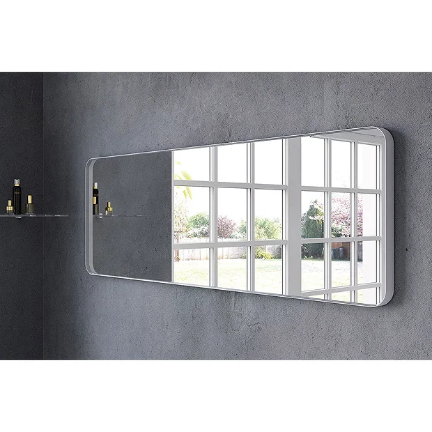 Venice White Frame 1500 X 500mm Rectangular Mirror - Image 2