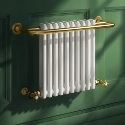 Bromley Vintage Gold Traditional Wall Hung Towel Rail Radiator (742 X 492mm)