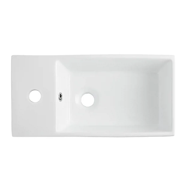 Cubix High Gloss White Vanity Unit Inc Ceramic Basin W480 X D230mm