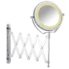 Wenko - Brolo LED Telescopic Wall Mirror - 3x Magnification - Chrome